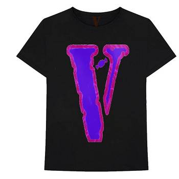 Men's Vlone Cotton Candy Marble T-Shirt Black | IE_YN3912